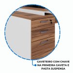 Mesa para Escritório com VIDRO FUMÊ – 1,92×0,70m – NOGAL SEVILHA/BRANCO – 34430 META Móveis para Escritório em Anápolis Linha 40 mm Nogal – Branco 16 Mesa para Escritório com VIDRO FUMÊ – 1,92×0,70m – NOGAL SEVILHA/BRANCO – 34430 META Móveis para Escritório em Anápolis Linha 40 mm Nogal – Branco 16