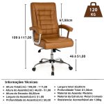 Poltrona Presidente LUXO c/ mola Ensacada – COR CARAMELO – 30059 META Móveis para Escritório em Anápolis Presidente 14 Poltrona Presidente LUXO c/ mola Ensacada – COR CARAMELO – 30059 META Móveis para Escritório em Anápolis Presidente 14