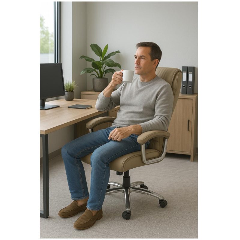 Poltrona Presidente LUXO c/ mola Ensacada – COR FENDI – 30061 META Móveis para Escritório em Anápolis Presidente 9