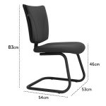 Cadeira de Escritório B-ONE Base em “S” Preta – Corino Preto – 31032 META Móveis para Escritório em Anápolis Cadeira Fixa Estofada 15 Cadeira de Escritório B-ONE Base em “S” Preta – Corino Preto – 31032 META Móveis para Escritório em Anápolis Cadeira Fixa Estofada 15