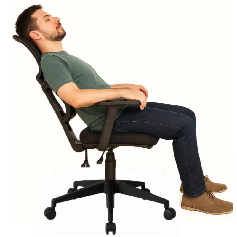 Cadeira de Escritório Tela Pryus PRIME com Regulagem Assento – Cor Preto – 20092 META Móveis para Escritório em Anápolis Cadeira de Tela 9