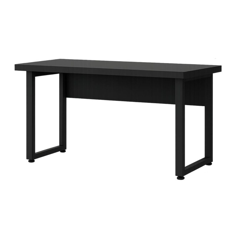 Mesa Escritório PÉ QUADRO – 1,20×0,60m – S/ Gavetas – PRETO / PRETO – 26001 META Móveis para Escritório em Anápolis Linha 40mm Preto / Preto 4