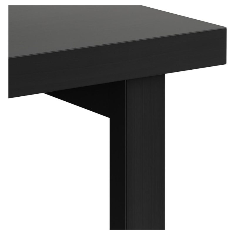 Mesa Escritório PÉ QUADRO – 1,20×0,60m – S/ Gavetas – PRETO / PRETO – 26001 META Móveis para Escritório em Anápolis Linha 40mm Preto / Preto 7