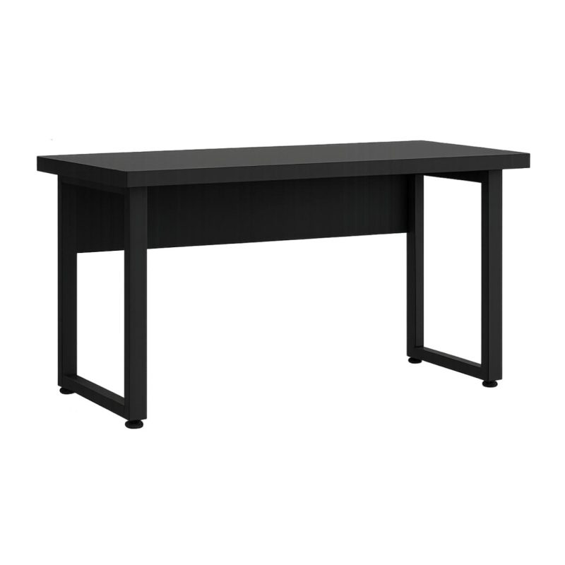 Mesa Escritório PÉ QUADRO – 1,20×0,60m – S/ Gavetas – PRETO / PRETO – 26001 META Móveis para Escritório em Anápolis Linha 40mm Preto / Preto 2