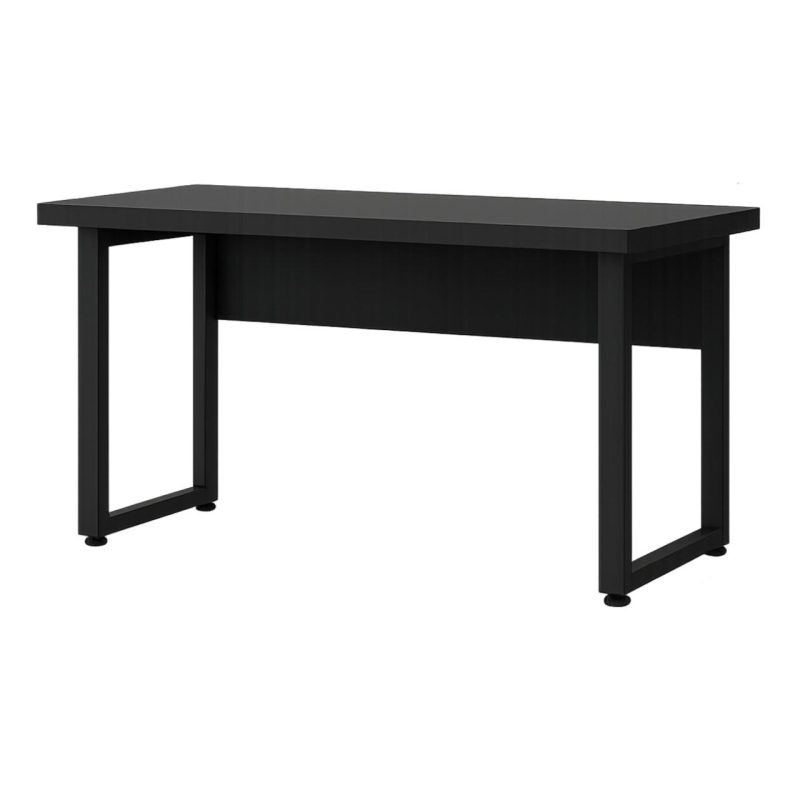 Mesa Escritório PÉ QUADRO – 1,50×0,60m – S/ Gavetas – PRETO / PRETO – 26002 META Móveis para Escritório em Anápolis Linha 40mm Preto / Preto 4
