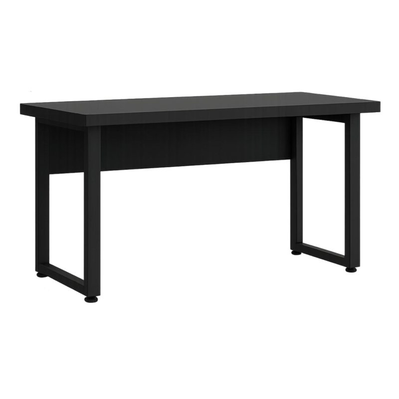 Mesa Escritório PÉ QUADRO – 1,50×0,60m – S/ Gavetas – PRETO / PRETO – 26002 META Móveis para Escritório em Anápolis Linha 40mm Preto / Preto 2
