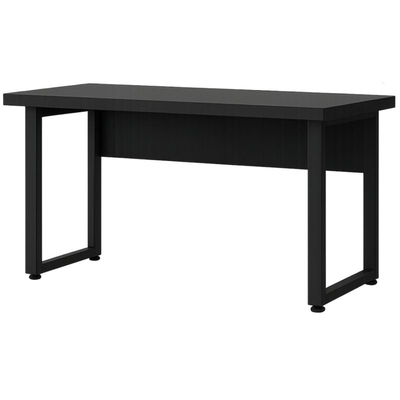 Mesa Escritório PÉ QUADRO – 1,70×0,70m – S/ Gavetas – PRETO / PRETO – 26003 META Móveis para Escritório em Anápolis Linha 40mm Preto / Preto 4