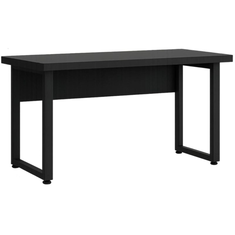 Mesa Escritório PÉ QUADRO – 1,70×0,70m – S/ Gavetas – PRETO / PRETO – 26003 META Móveis para Escritório em Anápolis Linha 40mm Preto / Preto 2