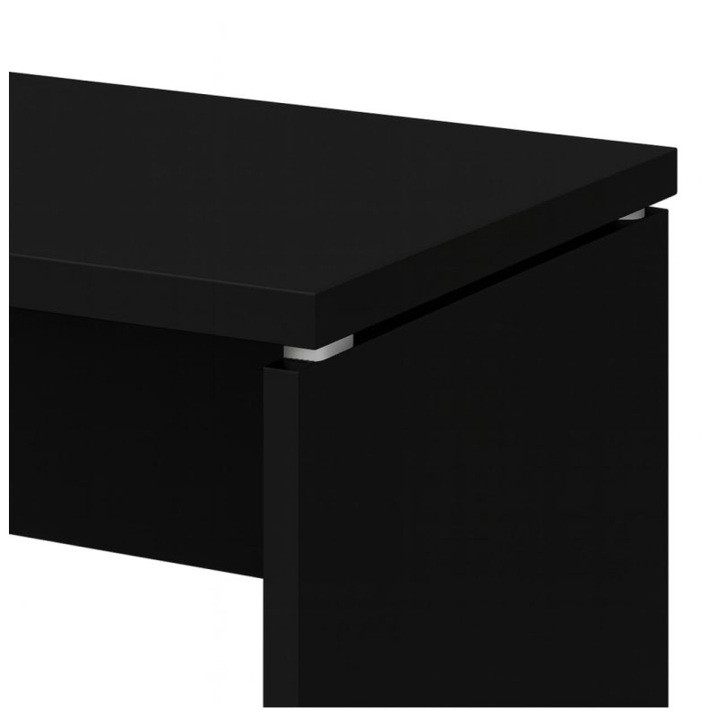 Mesa Escritório 1,70×0,70m – S/ Gavetas – PRETO/PRETO – 26007 META Móveis para Escritório em Anápolis Linha 40mm Preto / Preto 7