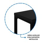 Mesa em L PÉ QUADRO (1,50×0,60m + Mesa Auxiliar) – S/ Gavetas – PRETO / PRETO – 26010 META Móveis para Escritório em Anápolis Linha 40mm Preto / Preto 17 Mesa em L PÉ QUADRO (1,50×0,60m + Mesa Auxiliar) – S/ Gavetas – PRETO / PRETO – 26010 META Móveis para Escritório em Anápolis Linha 40mm Preto / Preto 17