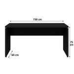 Mesa em L PÉ PAINEL (1,50×0,60m + Mesa Auxiliar) – S/ Gavetas – PRETO / PRETO – 26012 META Móveis para Escritório em Anápolis Linha 40mm Preto / Preto 15 Mesa em L PÉ PAINEL (1,50×0,60m + Mesa Auxiliar) – S/ Gavetas – PRETO / PRETO – 26012 META Móveis para Escritório em Anápolis Linha 40mm Preto / Preto 15