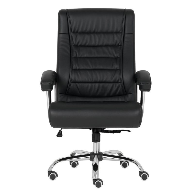 Poltrona LUXO IMPORTADA Concha Dupla Syncron – Couríssimo Preto – 30017 META Móveis para Escritório em Anápolis Presidente 3