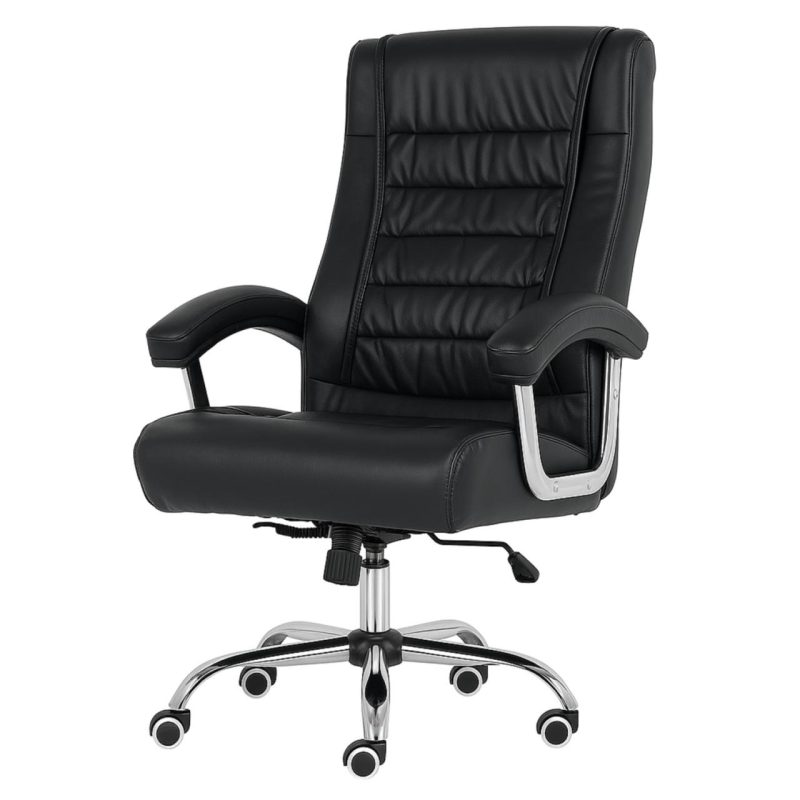 Poltrona LUXO IMPORTADA Concha Dupla Syncron – Couríssimo Preto – 30017 META Móveis para Escritório em Anápolis Presidente 5