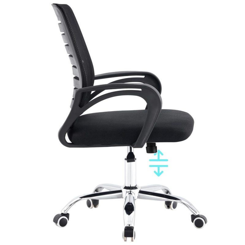 Cadeira para Escritório Tela OZY com Braço – Cor Preta – 30055 META Móveis para Escritório em Anápolis Cadeira de Tela 3