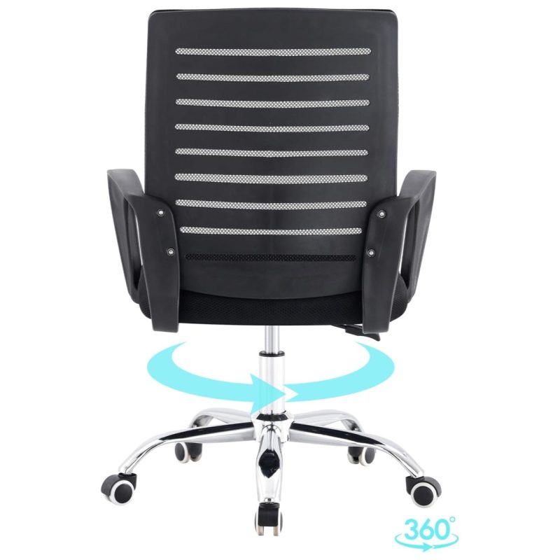 Cadeira para Escritório Tela OZY com Braço – Cor Preta – 30055 META Móveis para Escritório em Anápolis Cadeira de Tela 4