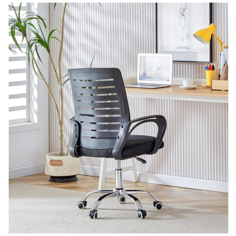 Cadeira para Escritório Tela OZY com Braço – Cor Preta – 30055 META Móveis para Escritório em Anápolis Cadeira de Tela 8