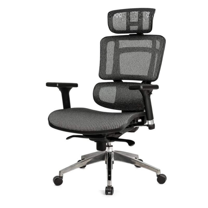 Cadeira de Escritório Presidente TELA DOM – Cor Preta – 32869 META Móveis para Escritório em Anápolis Cadeira de Tela 6