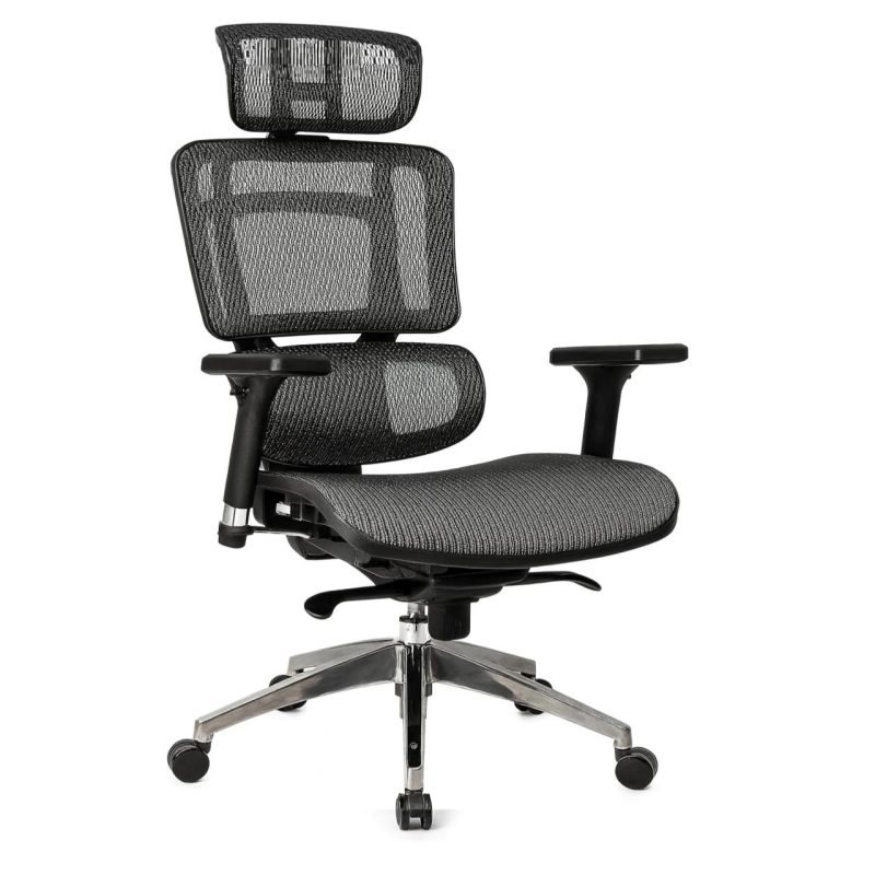 Cadeira de Escritório Presidente TELA DOM – Cor Preta – 32869 META Móveis para Escritório em Anápolis Cadeira de Tela 2