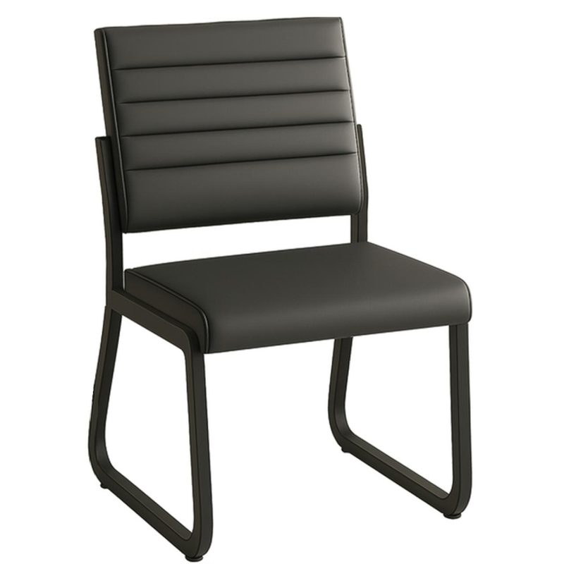 Poltrona para Escritório Estofada – TRIX – Cor Preta – 35119 META Móveis para Escritório em Anápolis Cadeira Longarina Sofanete 2