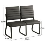 Sofanete para Escritório Estofada com 02 Lugares – TRIX – Pés PRETO – 35120 META Móveis para Escritório em Anápolis Cadeira Longarina Sofanete 15 Sofanete para Escritório Estofada com 02 Lugares – TRIX – Pés PRETO – 35120 META Móveis para Escritório em Anápolis Cadeira Longarina Sofanete 15