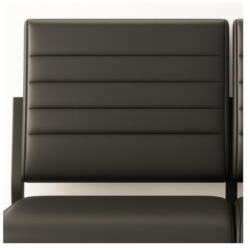 Sofanete para Escritório Estofada com 02 Lugares – TRIX – Pés PRETO – 35120 META Móveis para Escritório em Anápolis Cadeira Longarina Sofanete 8