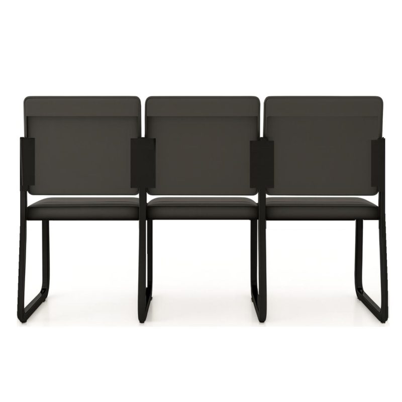 Sofanete para Escritório Estofada com 03 Lugares – TRIX – Pés PRETO – 35123 META Móveis para Escritório em Anápolis Cadeira Longarina Sofanete 4