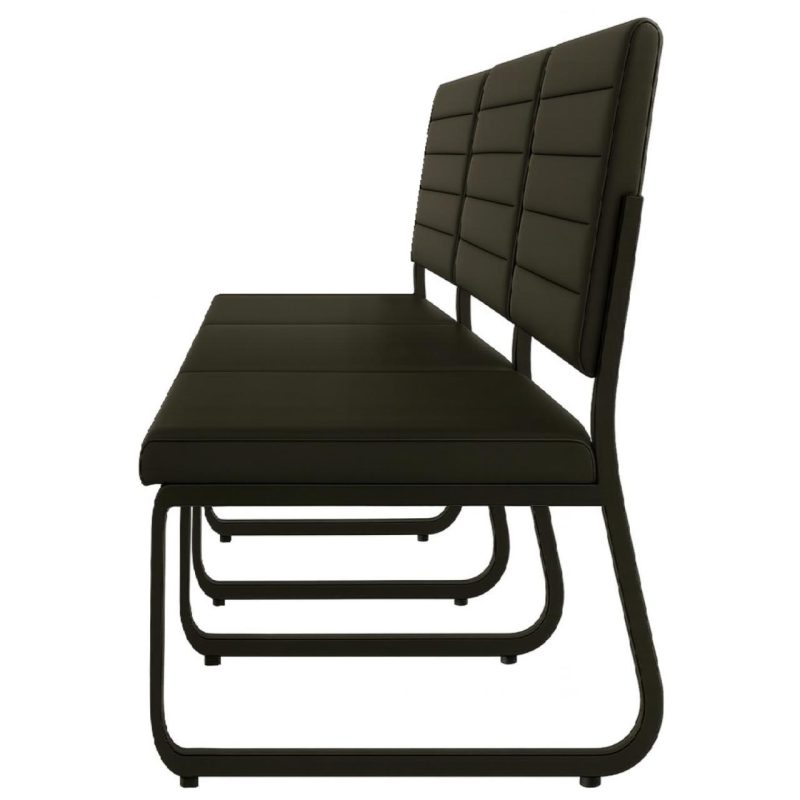 Sofanete para Escritório Estofada com 03 Lugares – TRIX – Pés PRETO – 35123 META Móveis para Escritório em Anápolis Cadeira Longarina Sofanete 7