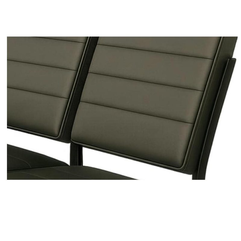 Sofanete para Escritório Estofada com 03 Lugares – TRIX – Pés PRETO – 35123 META Móveis para Escritório em Anápolis Cadeira Longarina Sofanete 8