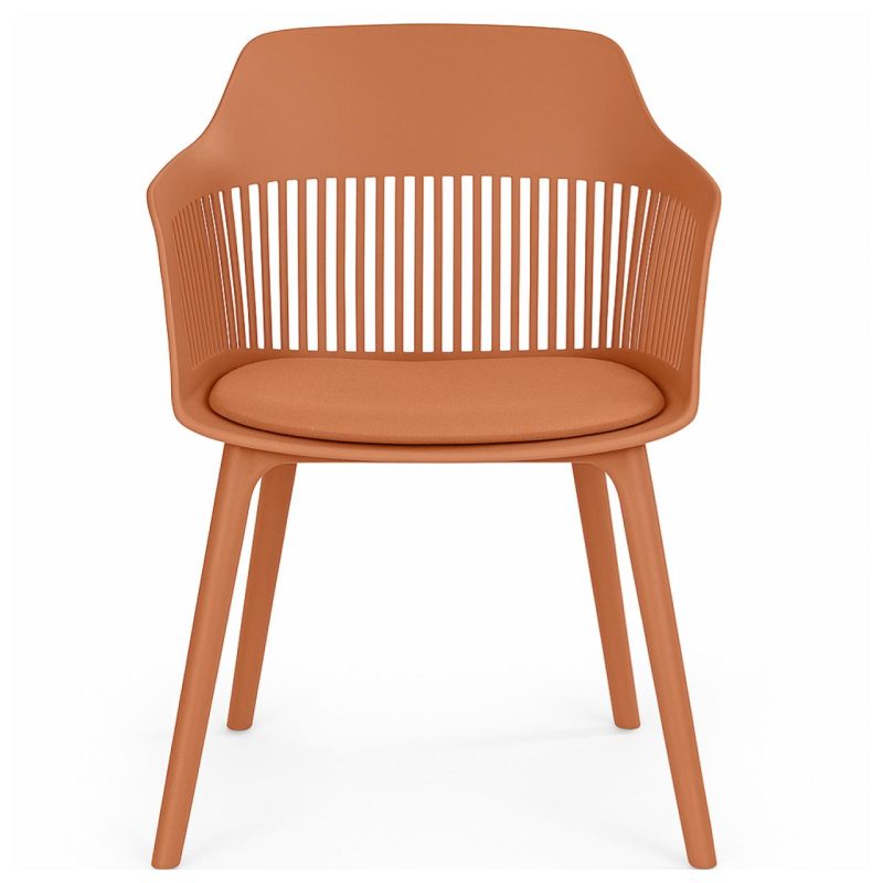 Cadeira Interlocutor MARCELA Polipropileno – COR CARAMELO – 37014 META Móveis para Escritório em Anápolis Cadeira Fixa Plástica 5