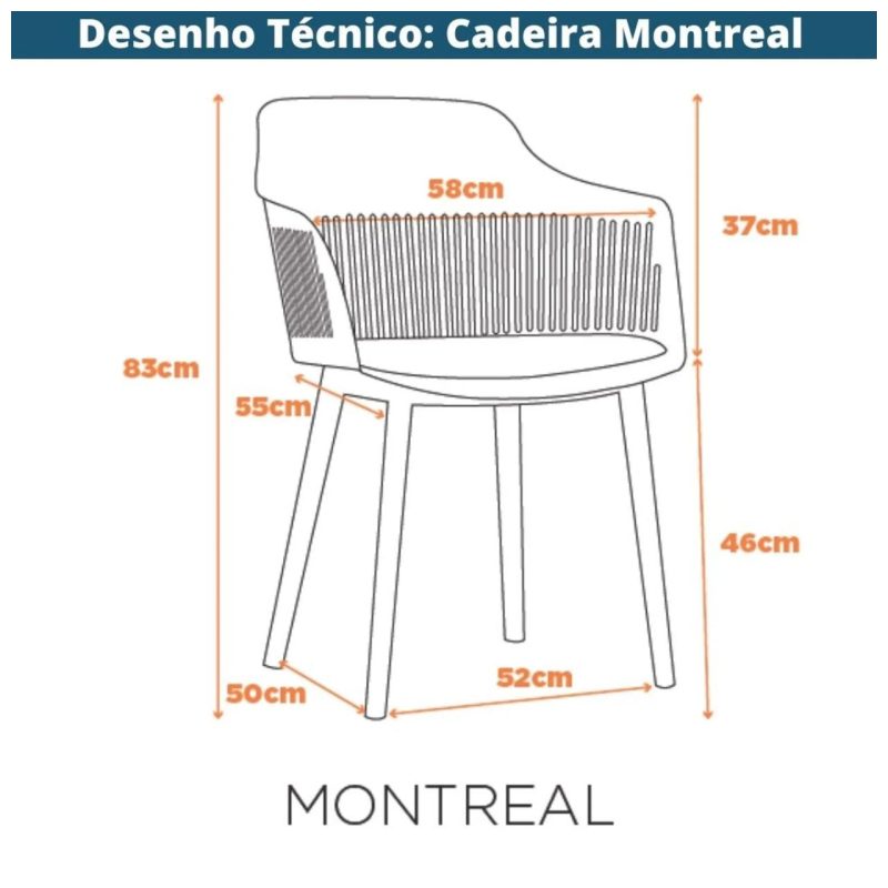 Cadeira Interlocutor MARCELA Polipropileno – COR CARAMELO – 37014 META Móveis para Escritório em Anápolis Cadeira Fixa Plástica 8