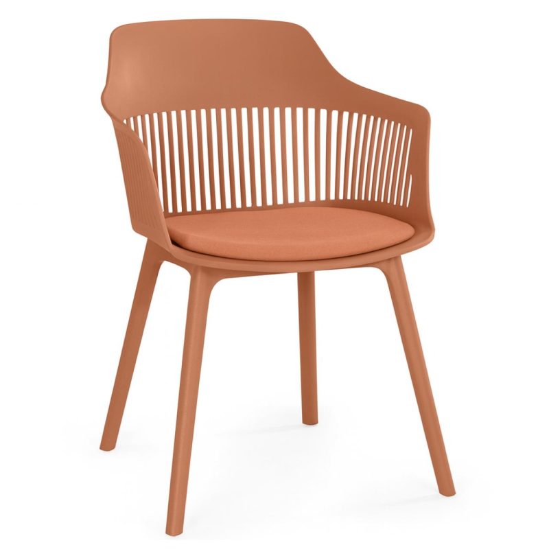 Cadeira Interlocutor MARCELA Polipropileno – COR CARAMELO – 37014 META Móveis para Escritório em Anápolis Cadeira Fixa Plástica 2